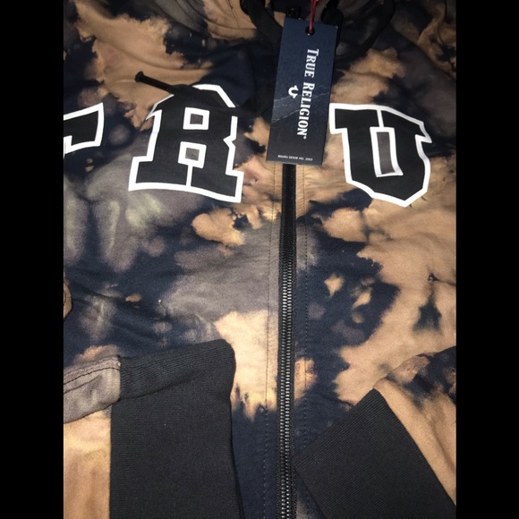 True Religion Arched Logo Tie-Dyed Hoodie - 2XL